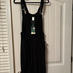 Black Jumper with Button Straps